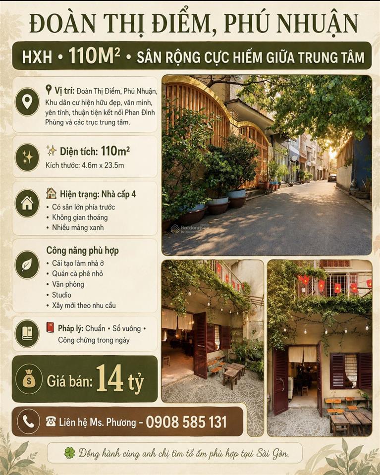 Phan đăng lưu  phú nhuận
hxh 110m sân rộng cực hiếm giữa trung tâm