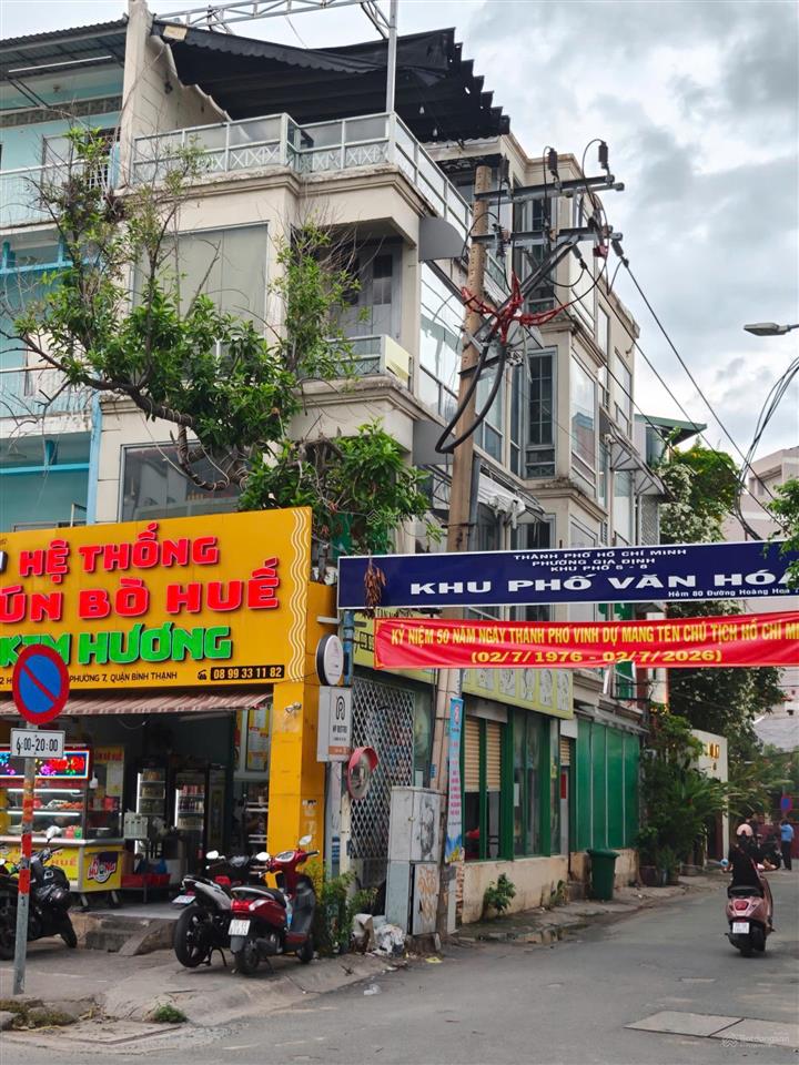 Hiếm! góc 2 mặt tiền hoàng hoa thám ngang 5.4m x 20m kc 4 tầng  hđt 100tr/th  giá chỉ 35 tỷ