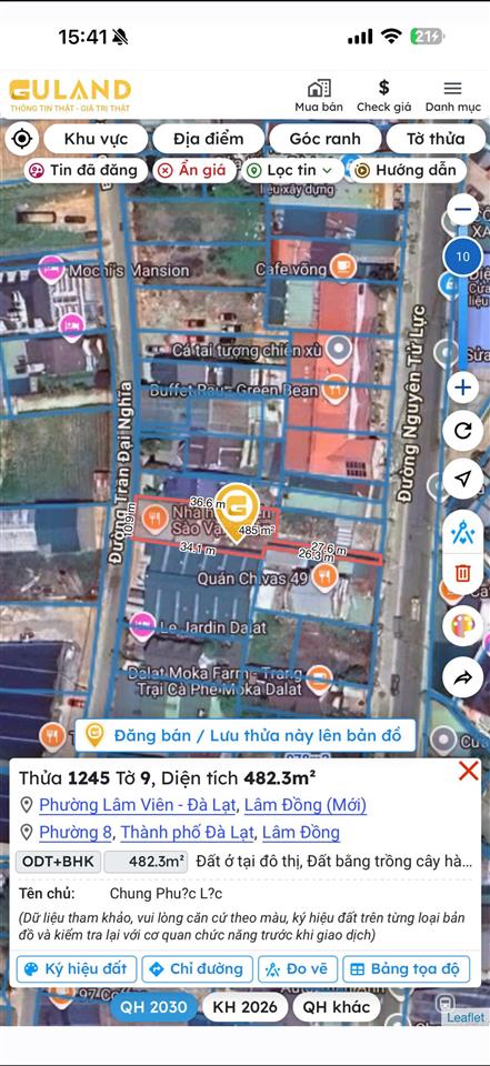 Cho thuê quỹ đất 2 mặt tiền hiếm trung tâm đà lạt vị trí chiến lược | diện tích lớn, đa mô hình