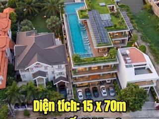 Khan hiếm villa 2 mặt tiền nguyễn văn hưởng và mặt sông sg + sẵn bến du thuyền 1044m2, hầm, 4 tầng