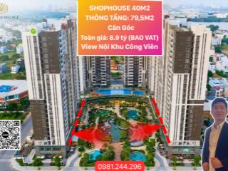 Chính chủ gửi bán shophouse thông tầng 79m2 chỉ 8.9 tỷ(bao vat), victoria village,gọi bộ0981 244 ***