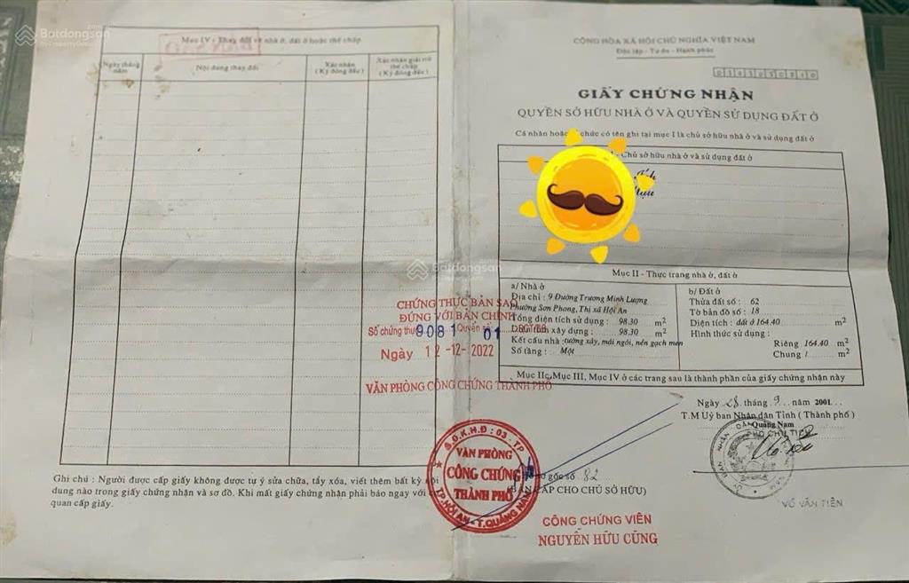 Bán nhà đẹp xuất sắc tại 09, trương minh lượng hội an