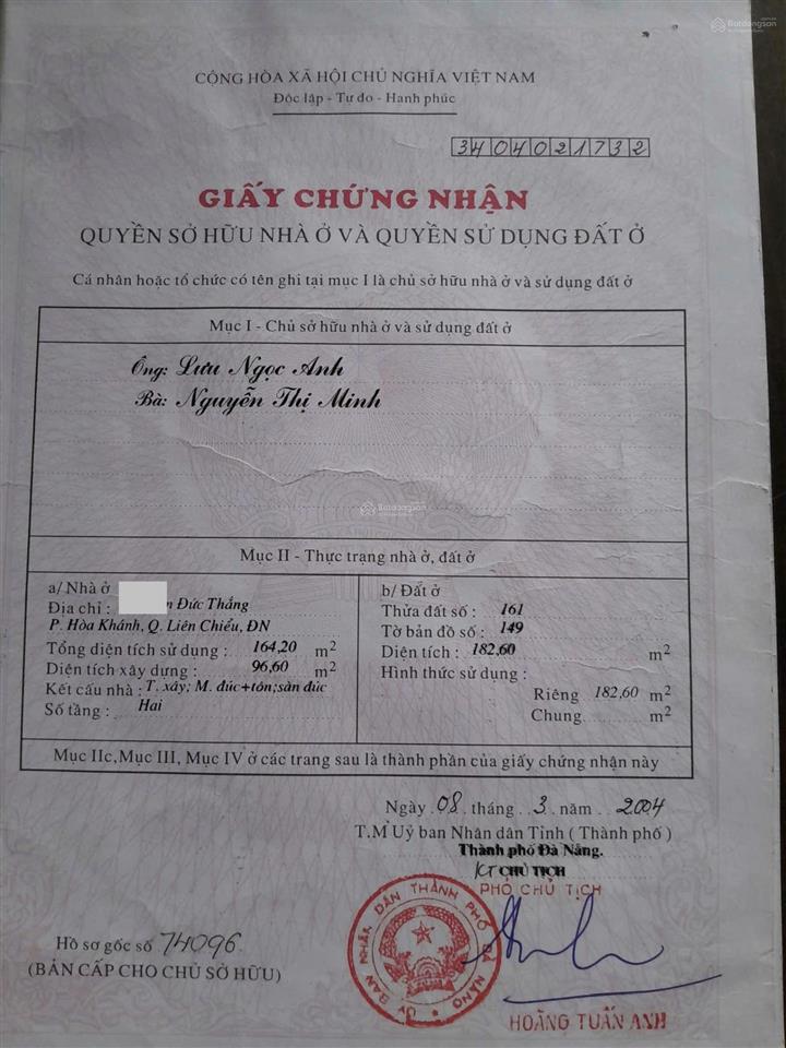 Bán đất tặng nhà mặt tiền tôn đức thắng, đà nẵng