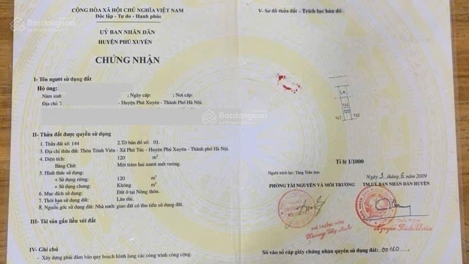 Bán đất nền mặt đường tỉnh lộ 429 (73 cũ)