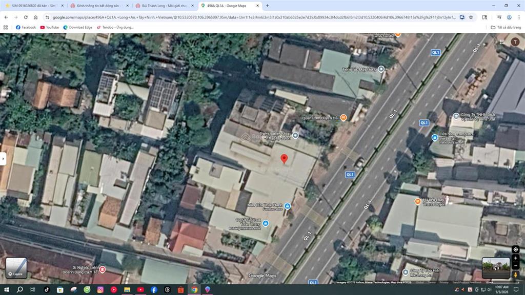 Bán gấp kho, nhà xưởng tại 496, quốc lộ 1, p 4, tp tân an, 15 tỷ, 485m2