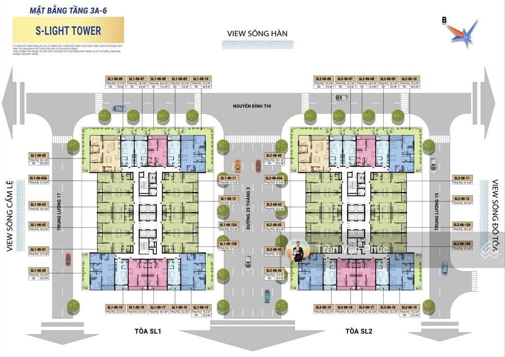 Booking căn hộ slight tower đà nẵng dk từ 1,8 tỷ chiết khấu 27%, chỉ 50 triệu/stt, view sông hàn