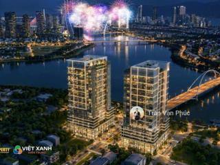 Bán căn hộ 1pn slight tower euro village 2 49,3m² hòa xuân, view sông hàn, booking 50 triệu