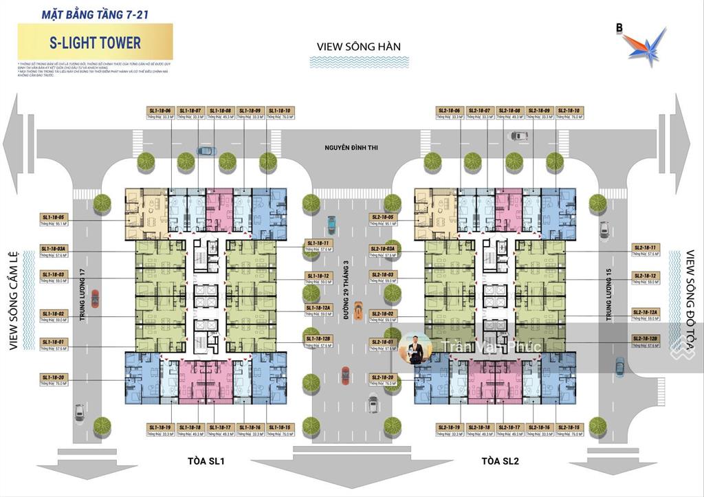 Quỹ ngoại giao  căn hộ 1pn+ slight tower 59m² nam đà nẵng, view đẹp, booking chỉ 50 triệu