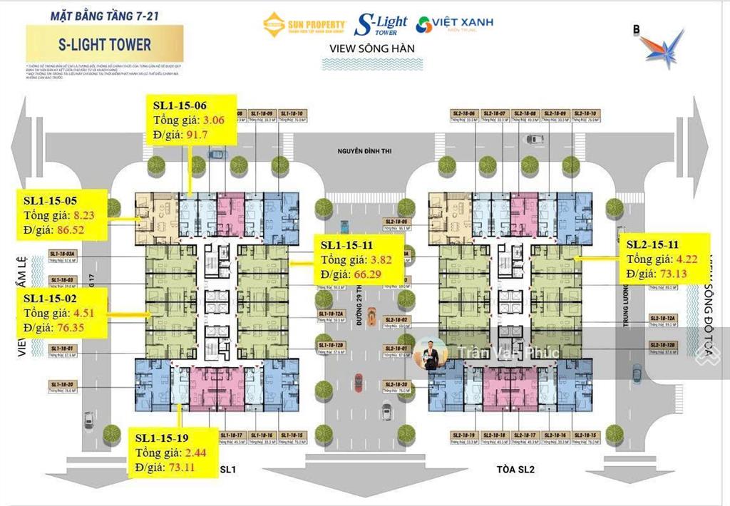 Quỹ ngoại giao  căn hộ 1pn+ slight tower 59m² nam đà nẵng, view đẹp, booking chỉ 50 triệu