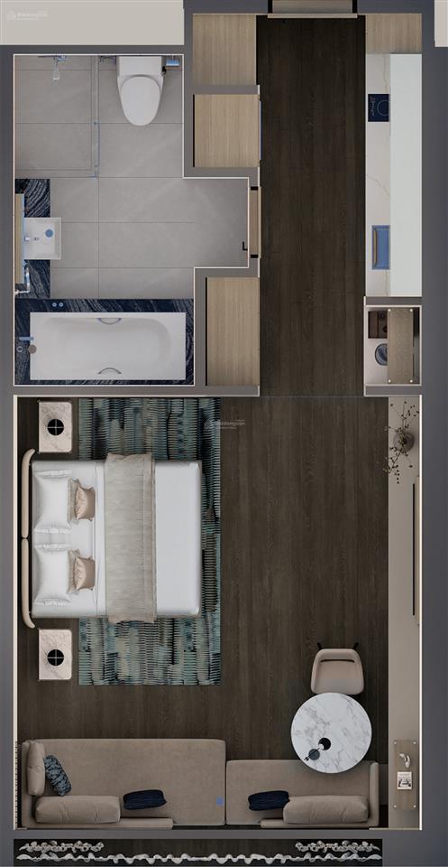 Sở hữu căn studio m landmark 43,5m  view trọn cầu rồng & sân bay  ck cực sâu, miễn 2 năm phí qlvh
