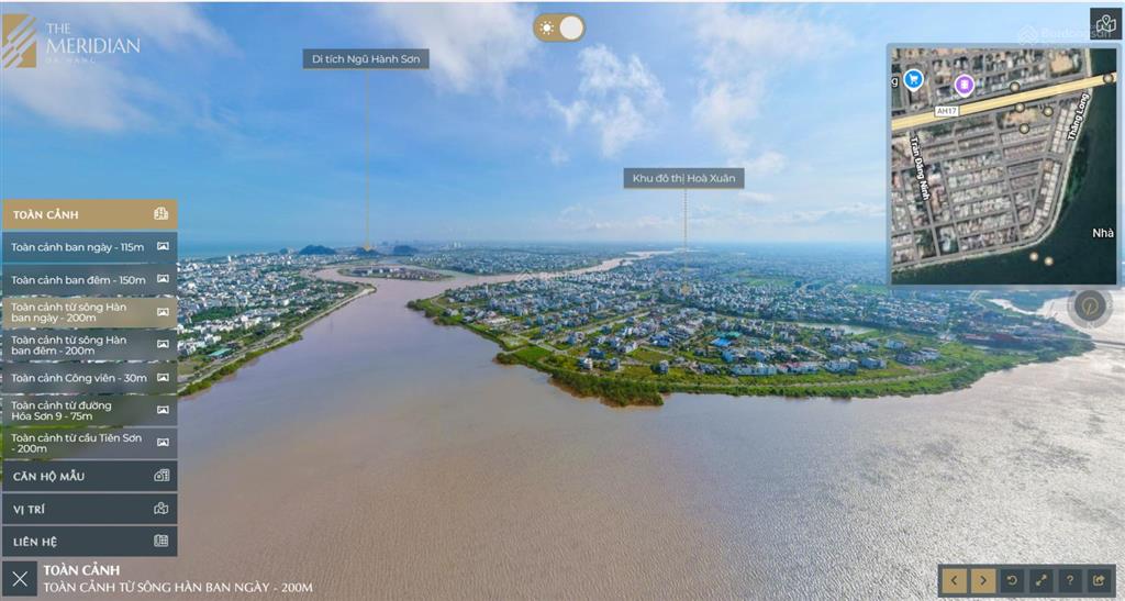 Độc quyền căn đẹp 3pn the meridian đà nẵng trung tâm tp, view sông hướng nam mát mẻ, sở hữu lâu dài
