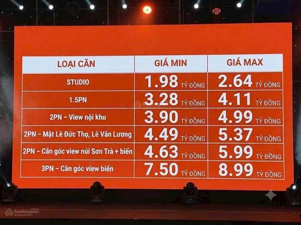 Quỹ ngoại giao căn góc 2 phòng ngủ, sở hữu lâu dài, biển mân thái sơn trà, được chiết khấu cao 13%
