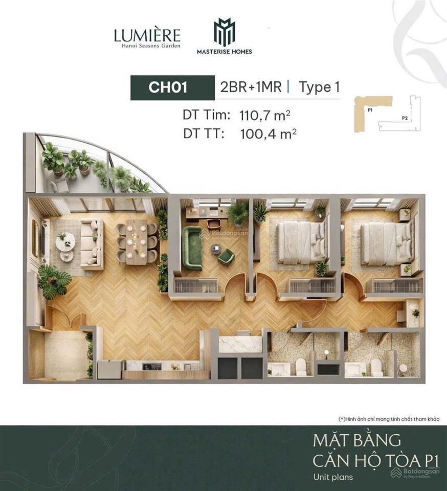 Siêu hot căn 3pn masterise cao xà lá hơn 100m2 giá tốt nhất chỉ từ 15,5 tỷ.  0911 423 ***