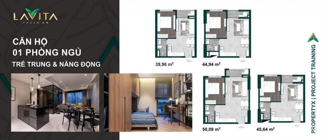 Bán cc lavita thuận an, 1,2 tỷ, 45,68 m2, view đẹp, giá cực chất