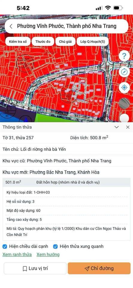Nhà ở 3 tầng chính chủ, hướng đông nam, gần sông cái nha trang, đã có gcn qshno và qsdđo.