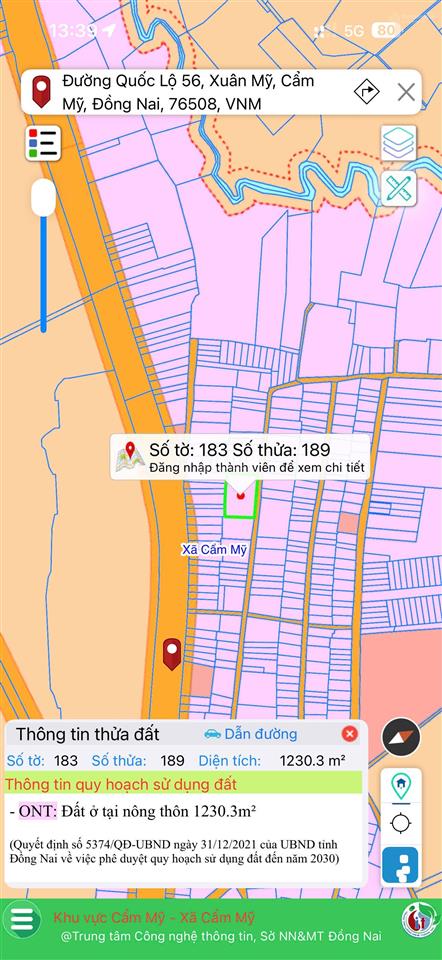 Lô đất 2 mặt tiền siêu đẹp đủ điều kiện tách thửa. 8tỷ500  1200m2  gần sân bay long thành