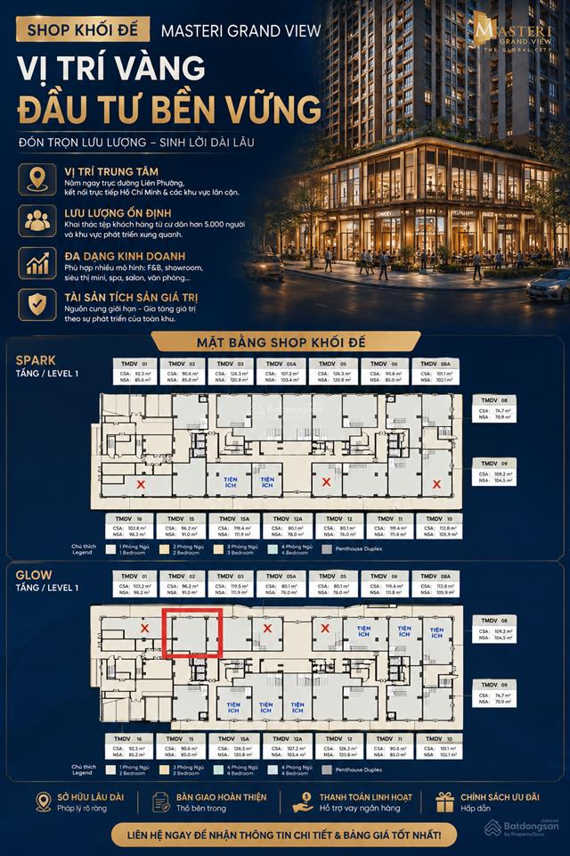 Shop chân đế sở hữu lâu dài, mặt tiền đường 40m, chiết khấu đến 11%+3 năm pql