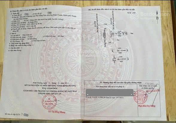 Bán nhà 1 trệt 2 lầu ,chỉ 4,65 tỷ .mặt tiền kd dc ,gần đường đt 743 ,p bình chuẩn .(nt&hc đầy đủ)