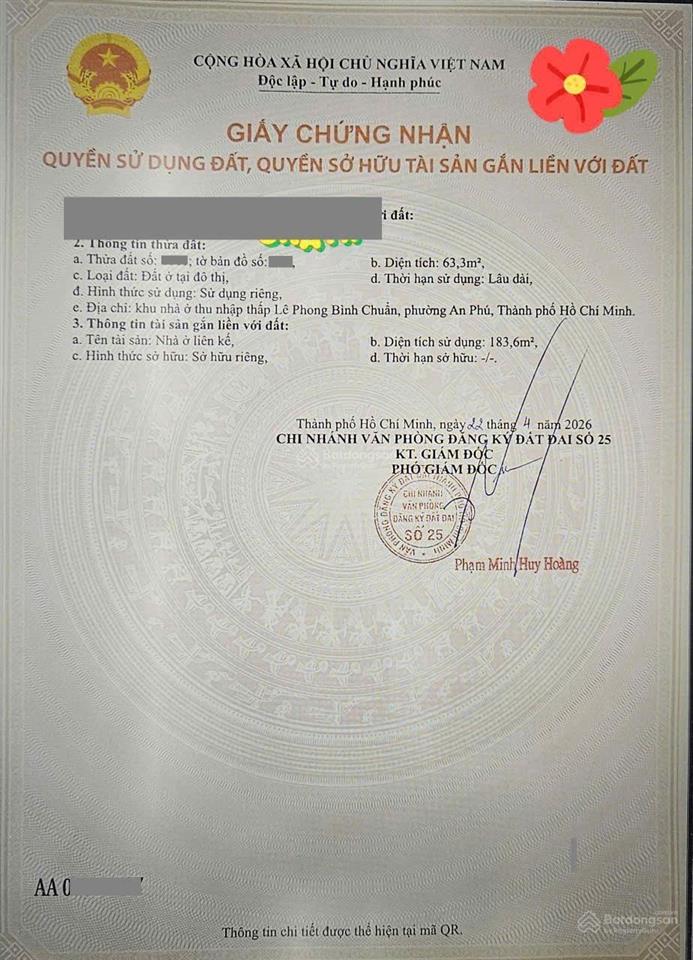 Bán nhà 1 trệt 2 lầu . hoàn công ,kdc ngã tư bình chuẩn .tp ,thuận an .full thổ cư & nội thất