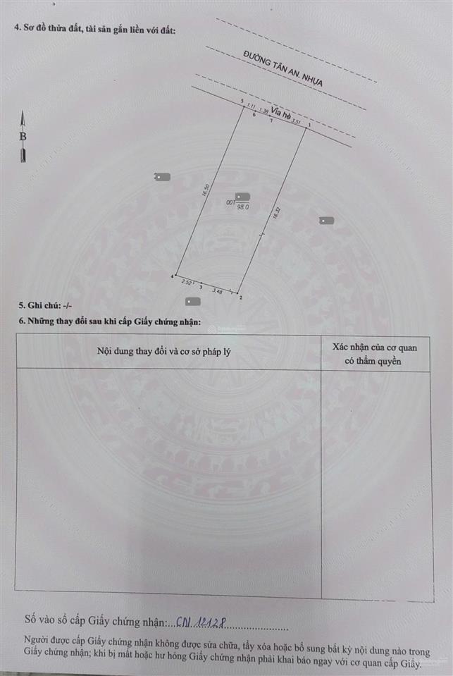 Bán đát siêu rẻ .có 5 phòng trọ ,98m full thổ cư ,(6*15,6) gần bình thung ,dĩ an .chính chủ