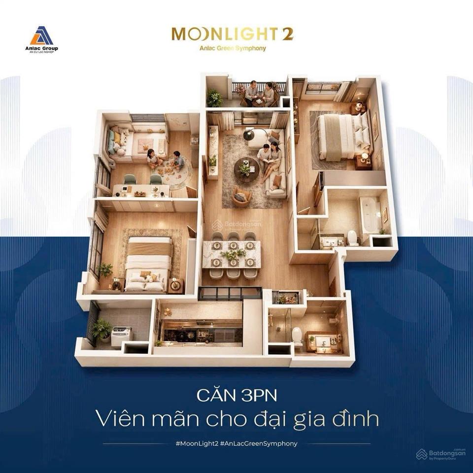 Bán căn hộ 3pn cc moonlight 2, chỉ với nhỉnh 6 tỷ sở hữu ngay căn hộ 3pn, 96m2