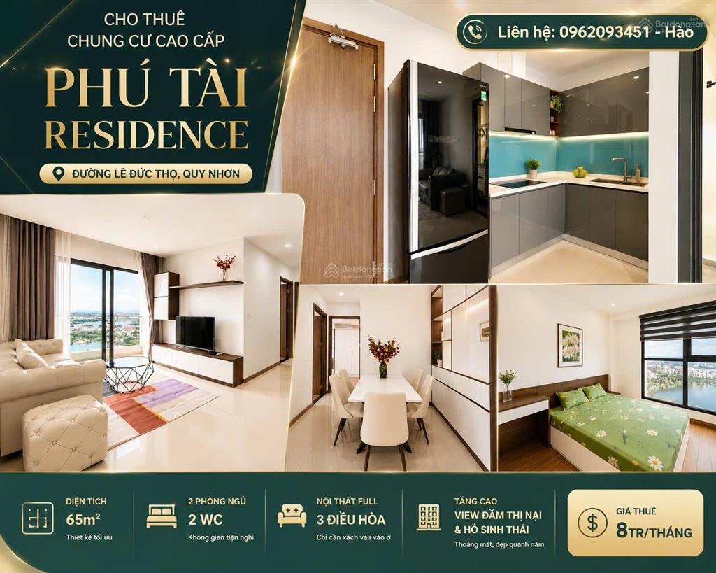 Cho thuê nhanh căn hộ cao cấp phú tài  residence (trung tâm quy nhơn)