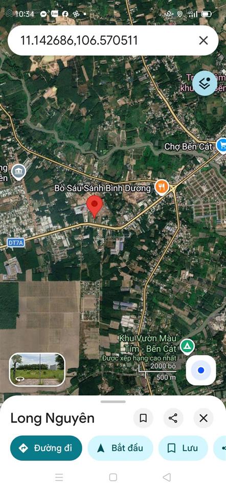 Nền 100m2 đất thổ cư đường nhựa 9m gần kcn và chợ bến cát chỉ 950 triệu