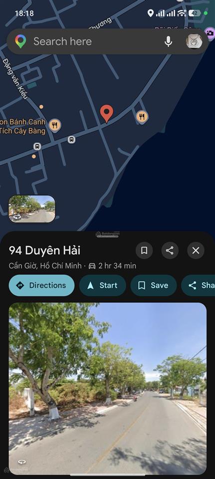 Đất mặt tiền đường duyên hải, cần giờ