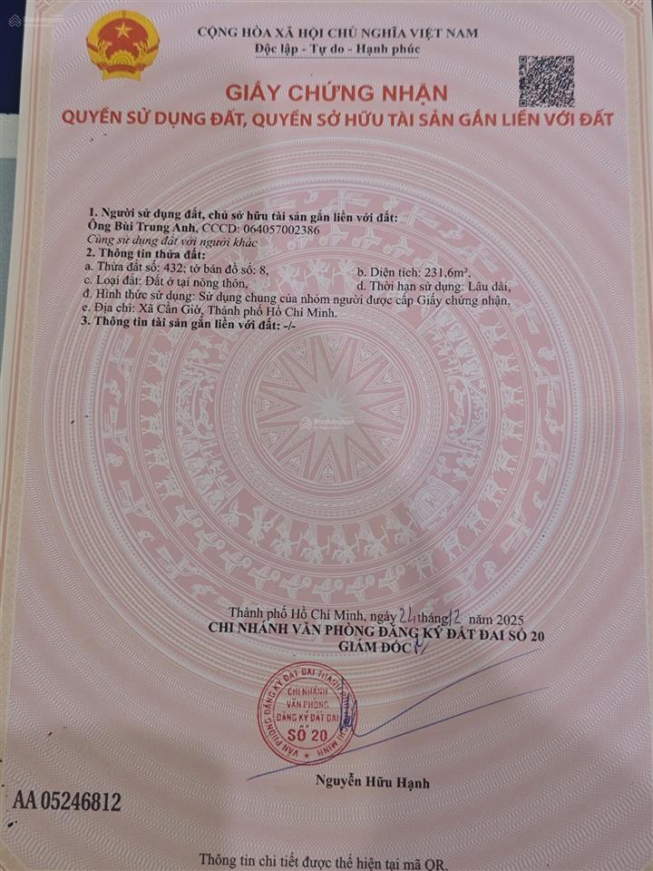Đất mặt tiền đường duyên hải, cần giờ
