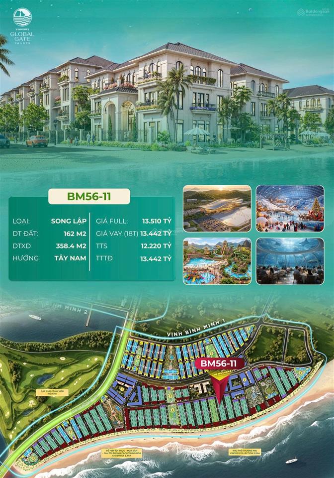 Biệt thự vin hạ long xanh, mấy bước ra biển. htls 0%, chỉ hơn 13 tỷ, mặt tiền 9m. 0392 177 ***