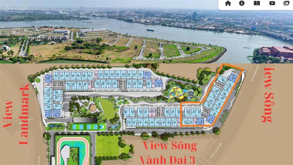 Hàng độc quyền  căn đẹp view trực diện sông ngay ga metro  kết nối sân bay qt long thành