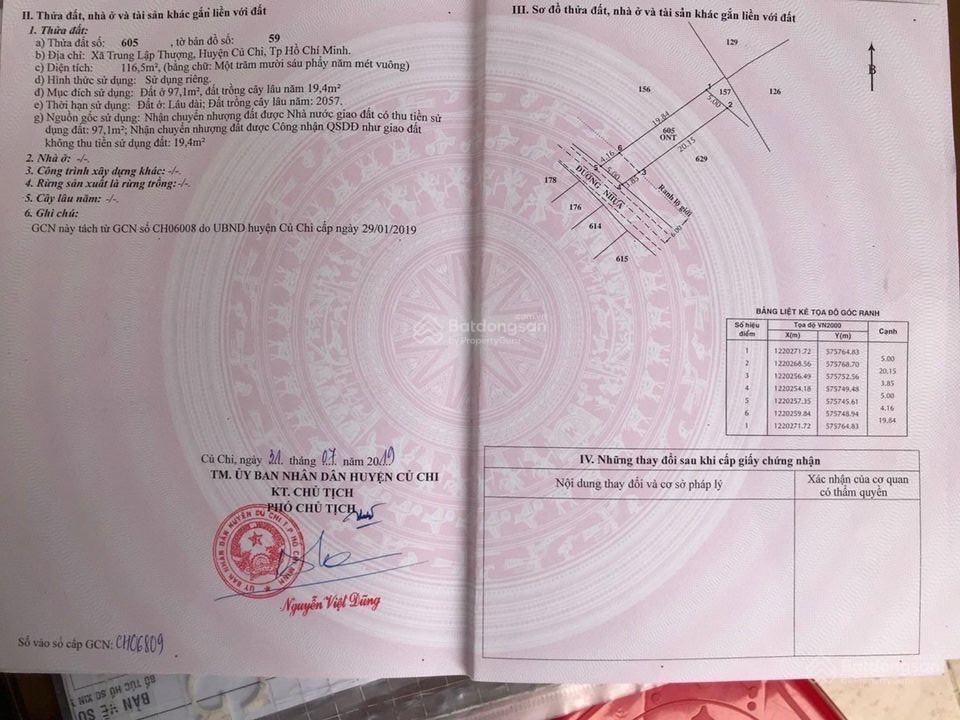 Đất ngộp dt 116m2 , giá 800tr mặt tiền đường nhựa ngay tl7 trung lập, thái mỹ , sổ hổng riêng.
