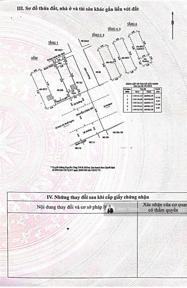 Nhà thật 100%  so sexy! dt 4.6 x 17.4  sàn 472.6m2  hầm 6t nhà 106 nguyễn công trứ chì 56 tỷ