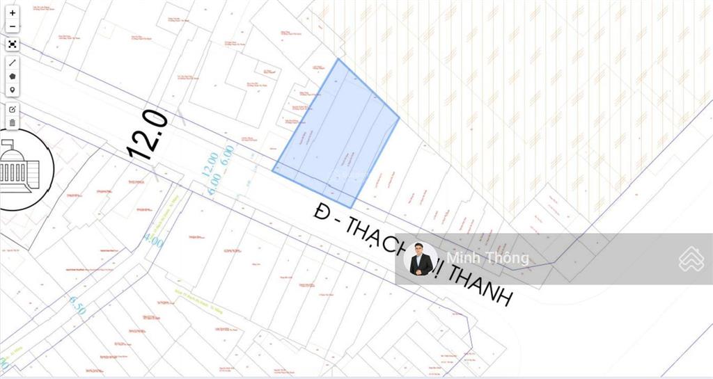 Quỹ đất hiếm khu vip  thạch thị thanh (17x25, cn 335m², ctxd h9t) giá chỉ 140 tỷ