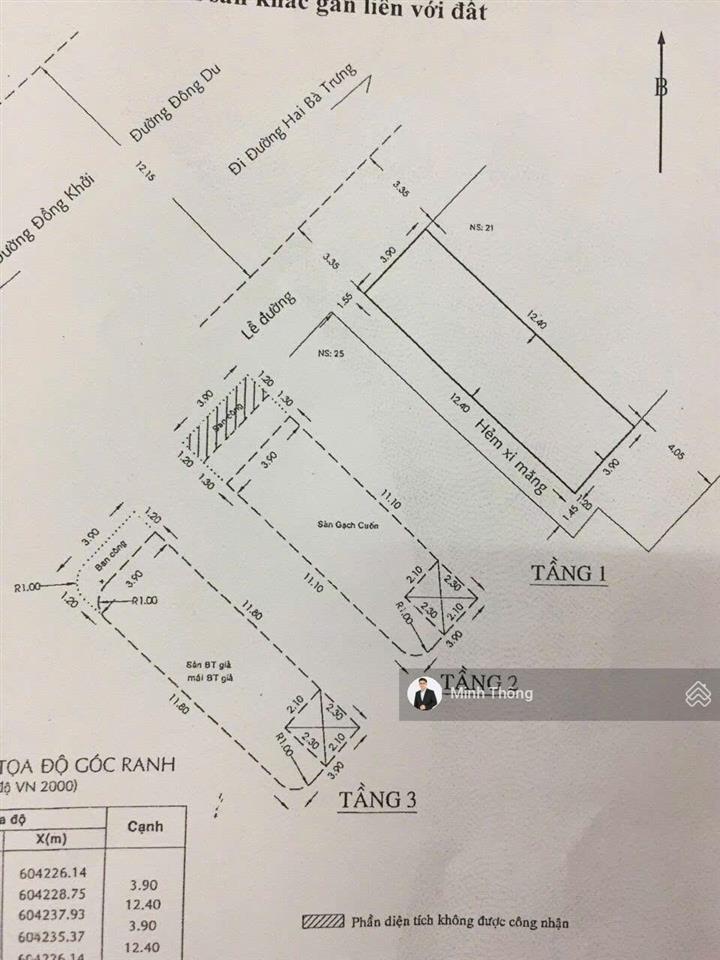 Vị trí độc tôn  ts 23 đông du! dt 4 x 13  3 tầng có hdt 135tr/th giá cạnh tranh đông du 67.9 tỷ