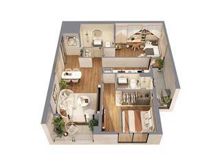 Căn 2pn siêu đẹp dt 76,33m2 chiết khấu lên đến 10%, tặng 2 năm pdv, nh hỗ trợ vay 70%/18 tháng