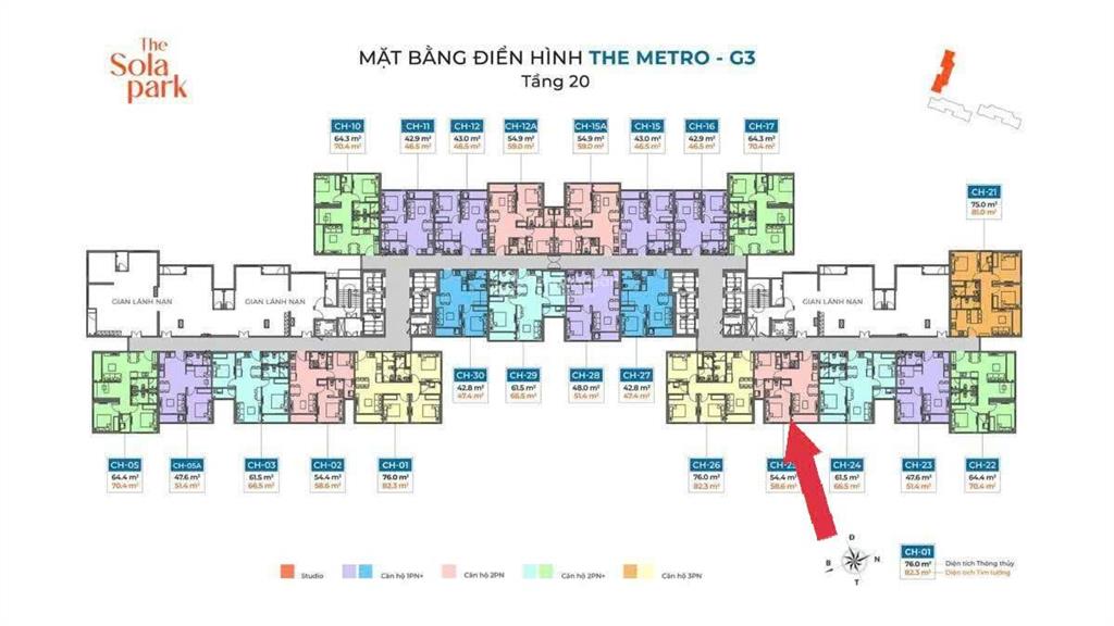 Bán căn hộ 2pn, 2wc, 54,4m2 tại imperia sola park giá bán 4,2 tỷ bao phí sang tên
