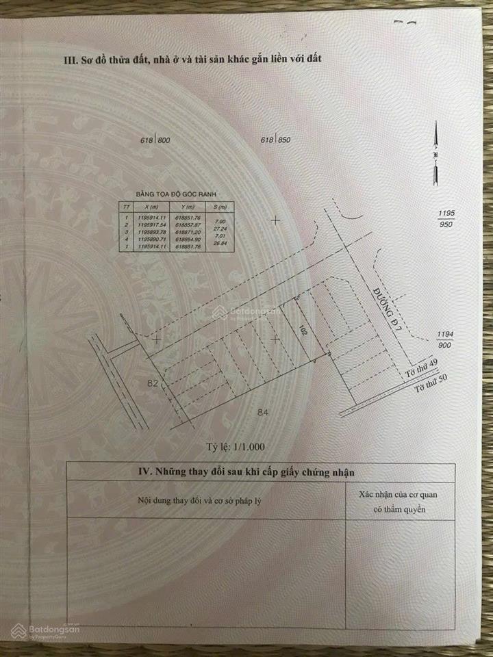 Cần bán lô đất 189,3m2 giá chỉ 40tr/m2