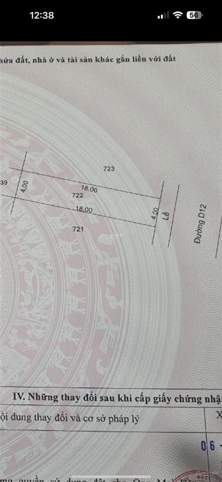 Chính chủ cần bán 4x18m cát tường phú sinh/shr