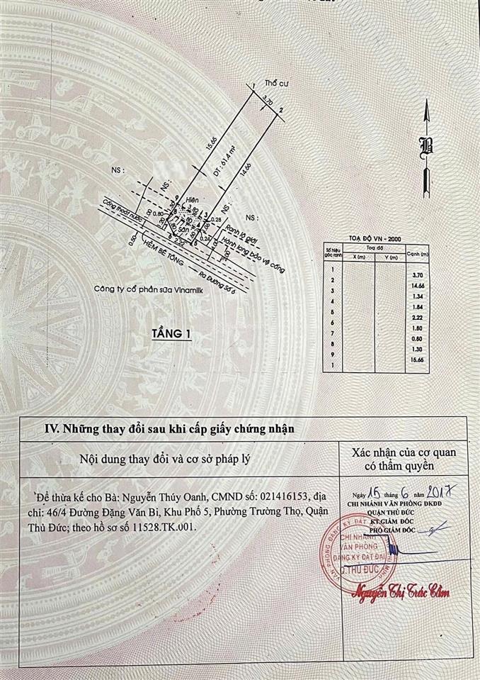 Nhà cấp 4 61.5m (3.7x18) đường số 6, trường thọ, thủ đức