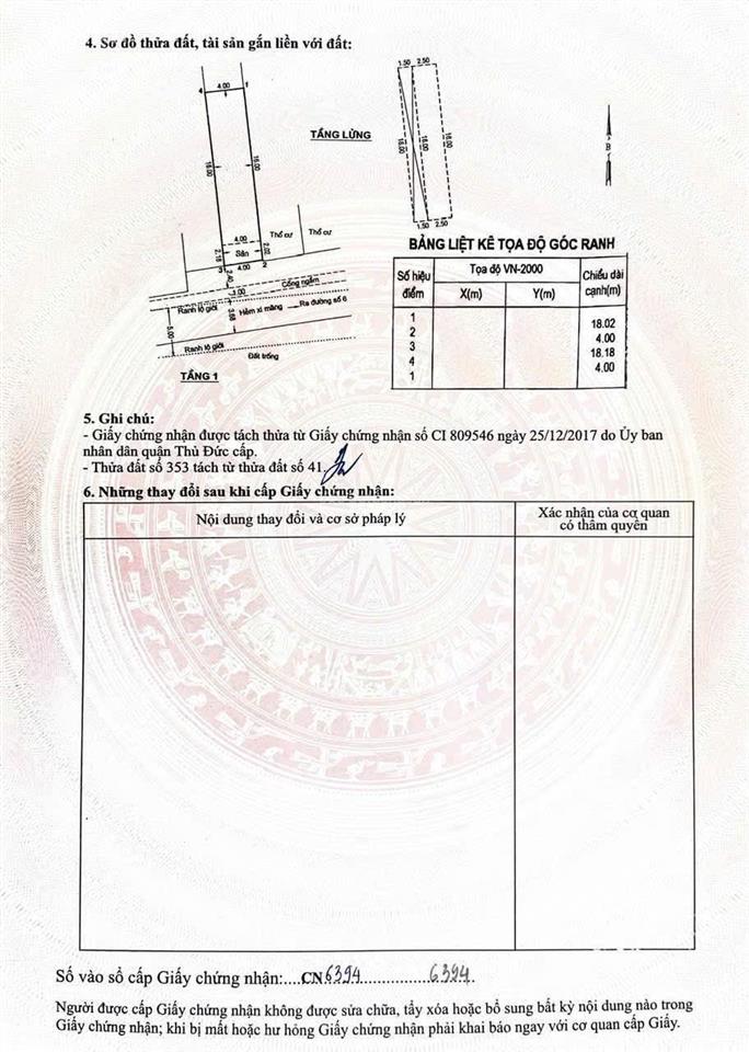 Nhà cấp 4 72m (4x18) đường số 6, trường thọ, thủ đức, nhà cấp 4 có gác lửng, 5 phòng, hẻm xe hơi