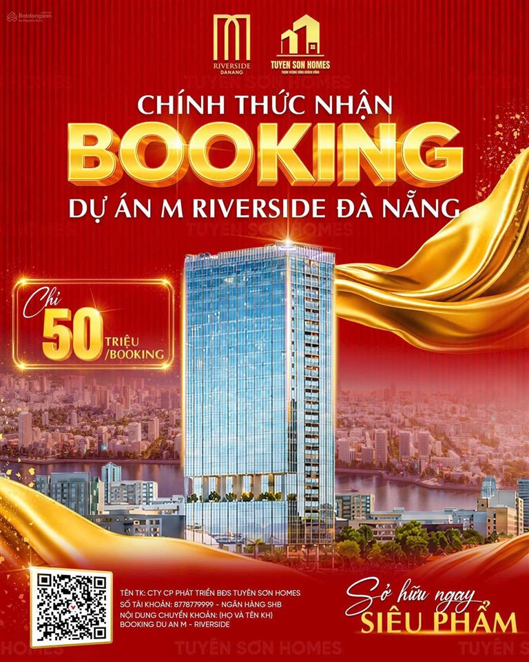 Booking căn hộ m riverside đà nẵng  biểu tượng mới ngay sông hàn  ngay cầu rồng  công viên apec