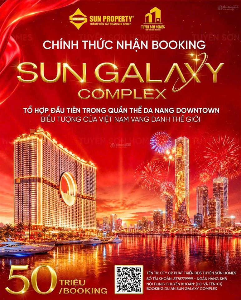 Chỉ 50 triệu  sở hữu căn hộ khán đài pháo hoa  sun galaxy complex  đón đầu sóng đầu tư