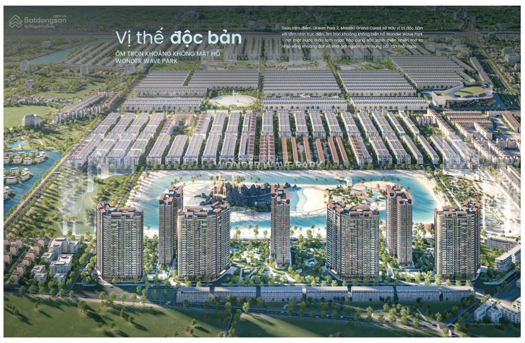 Masteri grand coast 2n chỉ 3.9tỷ/62.9m² với chính sách vay 5 năm ko lo lãi suất, view hồ tạo sóng.