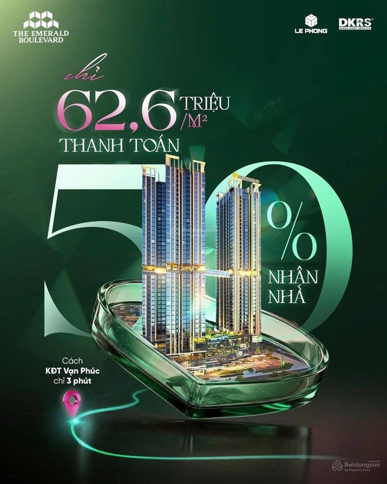 Căn hộ the emerald boulevard đẳng cấp với 5 tầng thương mại, 70% căn giá tốt cách sông sg 300m