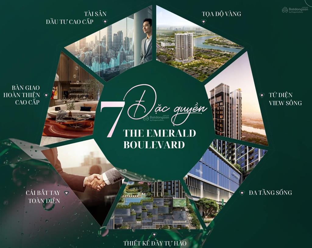Căn hộ the emerald boulevard đẳng cấp với 5 tầng thương mại, 70% căn giá tốt cách sông sg 300m