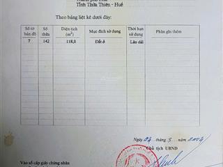Bán nhanh, giá rẻ nhất thị trường, đất kiệt phan chu trinh, tp huế. vị trí cao không ngập lụt