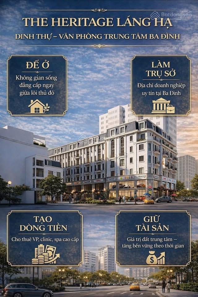 Siêu phẩm biệt thự liền kề láng hạ  đống đa. dự án the heritage  100m x 5 tầng có hầm x 50 tỷ
