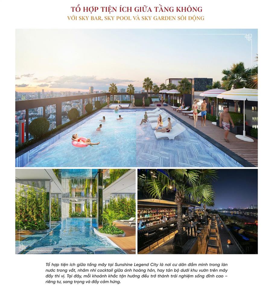 Căn hộ 1pn view vườn hoa, trường học giá tốt nhất tòa l3 dự án sunshine legend city chỉ từ 64tr/m