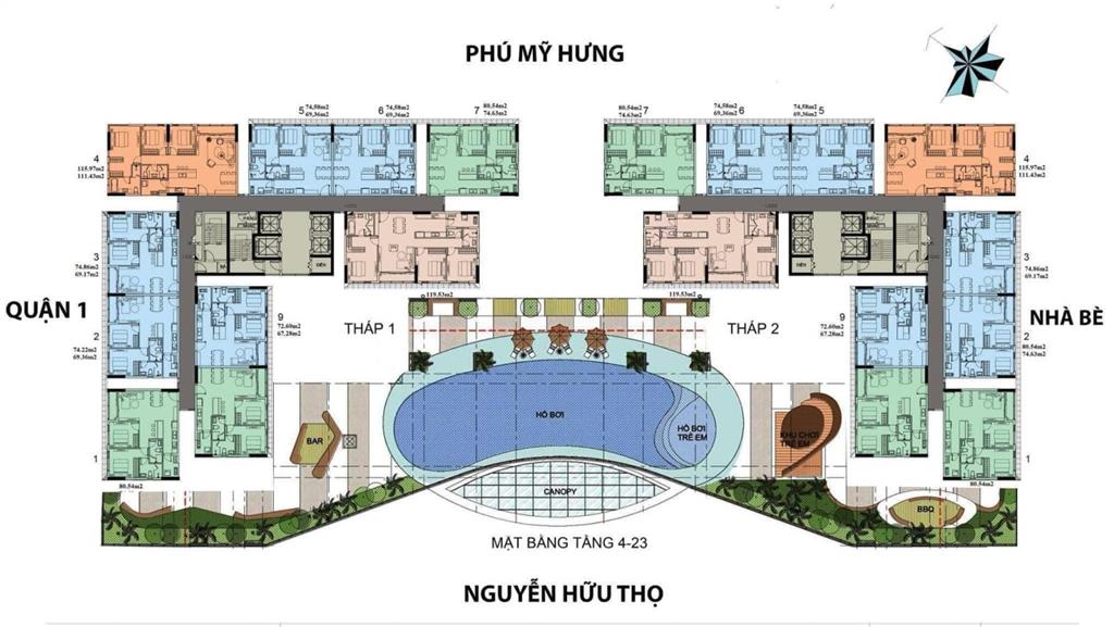 Cần bán căn hộ 81m² (2pn2wc)  giá 5 tỷ 466  hướng tây nam  căn góc 3 mặt thoáng  giá tốt